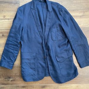 J Crew Factory liner less blazer. Size Medium. Navy Blue